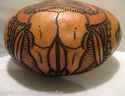 Large Southwestern Designs Carved Gourd Burnt In C