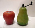 Apple Pear Wooden Salt & Pepper Shaker Grinder