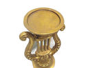 Gold Harp Candle Stick Holder Ornate Golden Colore