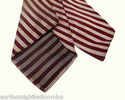 Vintage Browning King Burgundy Striped Necktie Sil