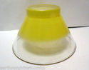 Vintage Mid Century Blendo Frosted Lemon Yellow Gl