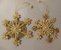 Vintage Snowflake Faux Pearls Christmas Ornament H