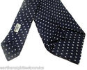 Vintage Navy Blue White Polka Dot Necktie Classic 