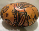 Large Southwestern Designs Carved Gourd Burnt In C