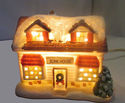 Santa's Village Lighted Bunk House Bisque Porcelai