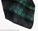 Vintage Green Black Silk Necktie Skinny tie