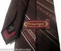 Principe Brown Tie Skinny Narrow Necktie