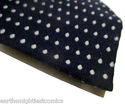 Vintage Navy Blue White Polka Dot Necktie Classic 