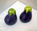 Purple Eggplant Salt and Pepper Shakers Ceramic Ve