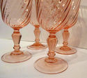 Pink Rosaline Wine Glasses by Arcoroc Lot of 4