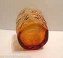 Amber Octagonal Drinking Glass Gold Mid Century Mo