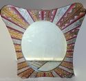 Mosaic Wall Mirror Large Gold Copper