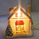 Santa's Village Lighted Bunk House Bisque Porcelai