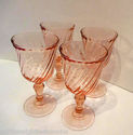 Pink Rosaline Wine Glasses by Arcoroc Lot of 4