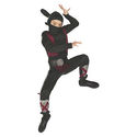 Black Ninja Kids Children Muscle Costume Small Boy