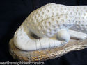 Large Cheetah Sculpture African Big Cat Art White 