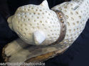 Large Cheetah Sculpture African Big Cat Art White 