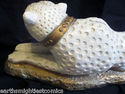 Large Cheetah Sculpture African Big Cat Art White 