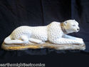 Large Cheetah Sculpture African Big Cat Art White 