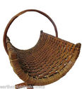  Large Log Basket Newspaper Magazine Woven Weaven 