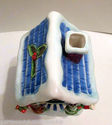 Christmas House Tea Light Ceramic Candle Holder