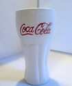 Coca Cola Coke White Ceramic Glass Tall Milk Coffe