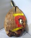 Coconut Head Face Hand Carved Folk Art Paint Sea S