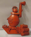 Vtg Sexton Wall Hanging Orange Cast Iron Coal Buck