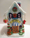 Christmas House Tea Light Ceramic Candle Holder