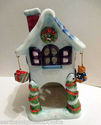 Christmas House Tea Light Ceramic Candle Holder