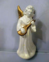 White Angel Hand Painted Christmas Ornament Golden