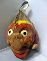 Coconut Head Face Hand Carved Folk Art Paint Sea S