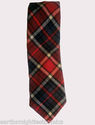 Vintage Tartan Plaid Red Gray Wool Tie Necktie