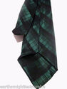 Vintage Green Black Silk Necktie Skinny tie