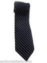 Vintage Navy Blue White Polka Dot Necktie Classic 