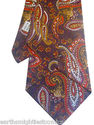 Vintage Purple Paisley Necktie Rayon Tie