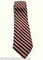 Vintage Browning King Burgundy Striped Necktie Sil