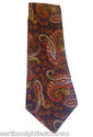 Vintage Purple Paisley Necktie Rayon Tie