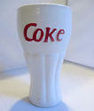 Coca Cola Coke White Ceramic Glass Tall Milk Coffe