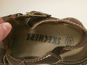 Skechers Shoes Men Brown Leather Sandals Adjustabl