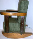 Vintage Miniature Armchair Doll Rocker Upholstered