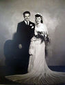 Antique Wedding Picture Potrait Cabinet Photo 1920