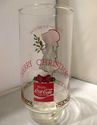 Vtg Coca Cola Coke Holly Hobbie Glass Christmas Lt