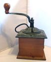 Vintage Coffee Grinder Bean Mill Wood Cast Iron Ha