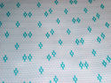 Vintage Fabric Almost 3 Yards Turquoise Knit Patte