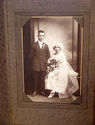 Antique Sepia Wedding Portrait Cabinet Photo Pictu