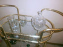 Mid Century Modern Brass Tea Serving Cart Hollywoo