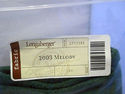 Longaberger 2003 Melody Ivy Green Fabric Liner Chr