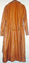 Full Length Brown Leather Trench Coat Womens Size 