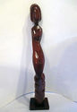 Abstract Tribal Wooden Sculpture Woman Carve Wood 